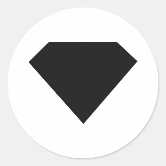 Sticker Rond diamant noir (Devant)