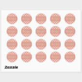 Sticker Rond Diamant Pailleté Or Rose Luxe Brodé (Feuille)