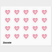 Sticker Rond Diamant rose Gem Heart Glam Diamond Love (Feuille)
