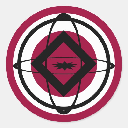 Sticker Rond Diamant, sphères, ellipses (Devant)