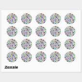 Sticker Rond Diamants (Feuille)