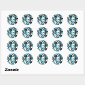 Sticker Rond Diamants (Feuille)