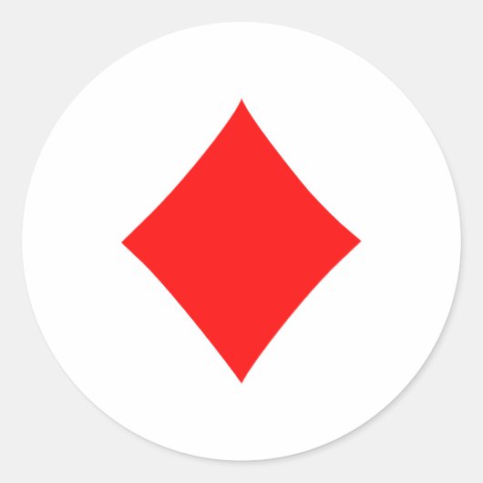 Sticker Rond Diamants de poker (Devant)