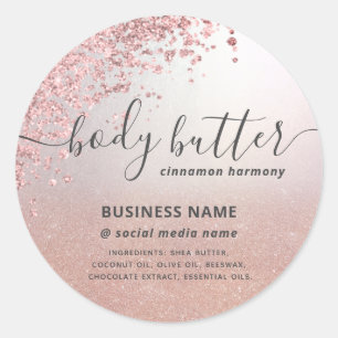 Sticker Rond Diamants élégant luxe rose or produit
