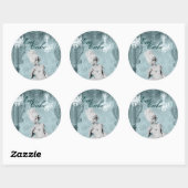 Sticker Rond Diamants et poussière Mangez des sceaux de gâteau  (Feuille)