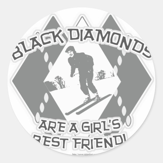 Sticker Rond Diamants noirs (Devant)
