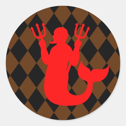 Sticker Rond Diamants noirs et Brown (Devant)