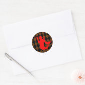 Sticker Rond Diamants noirs et Brown (Enveloppe)