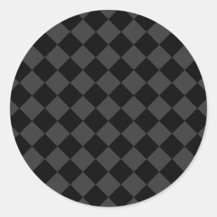 Sticker Rond Diamants noirs et fumés - Élégants et intemporels