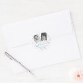 Sticker Rond Diamond 60e anniversaire de Mariage Photos d'enfan (Enveloppe)