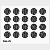 Sticker Rond Diamond Bling 16 Seize Anniversaire Fête Faveur (Feuille)