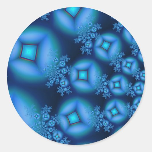 Sticker Rond Diamond Blueberries Trippy Psychedelic (Devant)