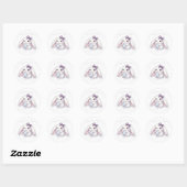 Sticker Rond Diamond Dream Bunny - Sparkle Gemstone Kawaii Art  (Feuille)