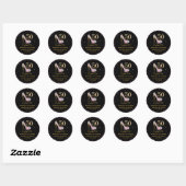 Sticker Rond Diamond Parties scintillant Cinquante et fabuleux  (Feuille)