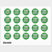 Sticker Rond Dibs On The Redhead Funny St Patrick's Day (Feuille)