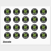 Sticker Rond Dibs On The Redhead St Patrick's Day Shamrock (Feuille)