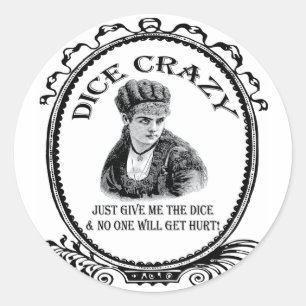 Sticker Rond Dice Crazy