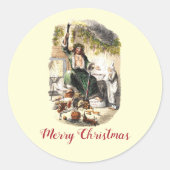 Sticker Rond Dickens Fantôme Scrooge Un Conte de Noël (Devant)