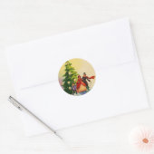 Sticker Rond Dickens style Christmas Illustration (Enveloppe)