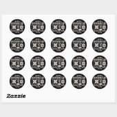 Sticker Rond Dictons de bioinformatique, Phd en bioinformatique (Feuille)