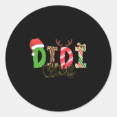 Sticker Rond Didi Claus Xmas Happy Family New Santa Claus Chris (Devant)