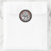 Sticker Rond Dieu aima tant le monde (Sac)