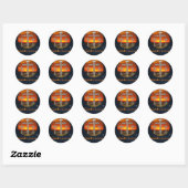 Sticker Rond Dieu aime (Feuille)