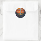 Sticker Rond Dieu aime (Sac)