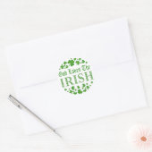 STICKER ROND DIEU AIME LES IRLANDAIS (Enveloppe)