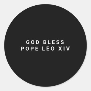 Sticker Rond Dieu Béni Pape Leo Xiv Pape Leo Xiv