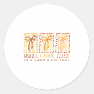 Sticker Rond Dieu chrétien reconnaissant merci bénit fidèle