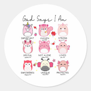 Sticker Rond Dieu dit que je suis Valentine