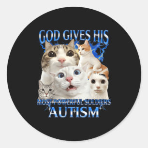 Sticker Rond Dieu donne aux soldats les plus puissants la sensi