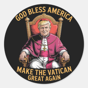 Sticker Rond Dieu Drôle Béni L'Amérique Faire Le Grand Aga Du V