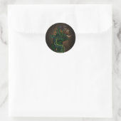 Sticker Rond Dieu du Serpent Maya (Sac)