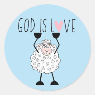 Sticker Rond « Dieu est Amour »