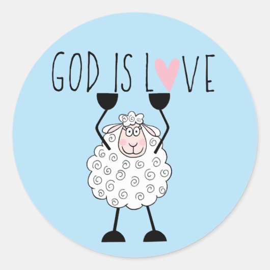 Sticker Rond « Dieu est Amour » (Devant)