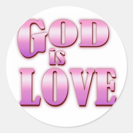 Sticker Rond dieu est amour (Devant)