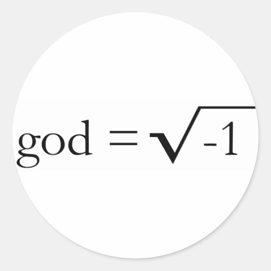 Sticker Rond Dieu est imaginaire (Devant)
