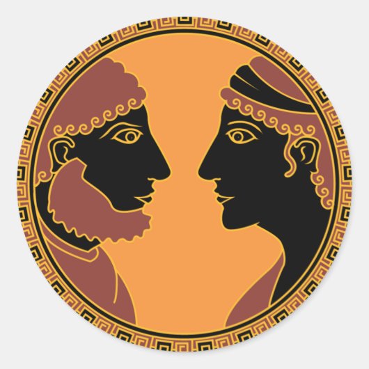 Sticker Rond dieu et déesse grecs (Devant)