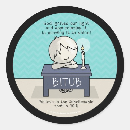 Sticker Rond Dieu fait éclater notre lumière (Devant)