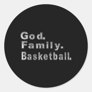 Sticker Rond Dieu Famille Baseball