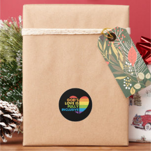 Sticker Rond Dieu Gay Chrétien Lgbt