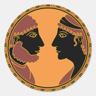 Sticker Rond dieu grec et déesse