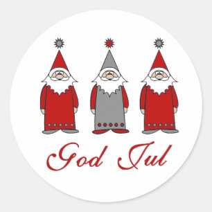 Sticker Rond Dieu juil  Jour drôle de Noël norvégien