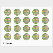 Sticker Rond Dieu M'A Donné La Force (Feuille)