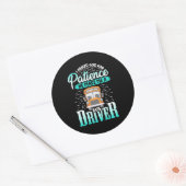 Sticker Rond Dieu M'A Fait Conduire Un Bus (Enveloppe)