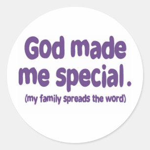 Sticker Rond Dieu m'a rendu spécial