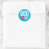 Sticker Rond Dieu m'aime (Sac)