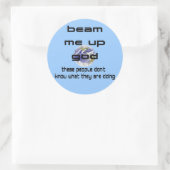 Sticker Rond Dieu me fais vibrer (Sac)